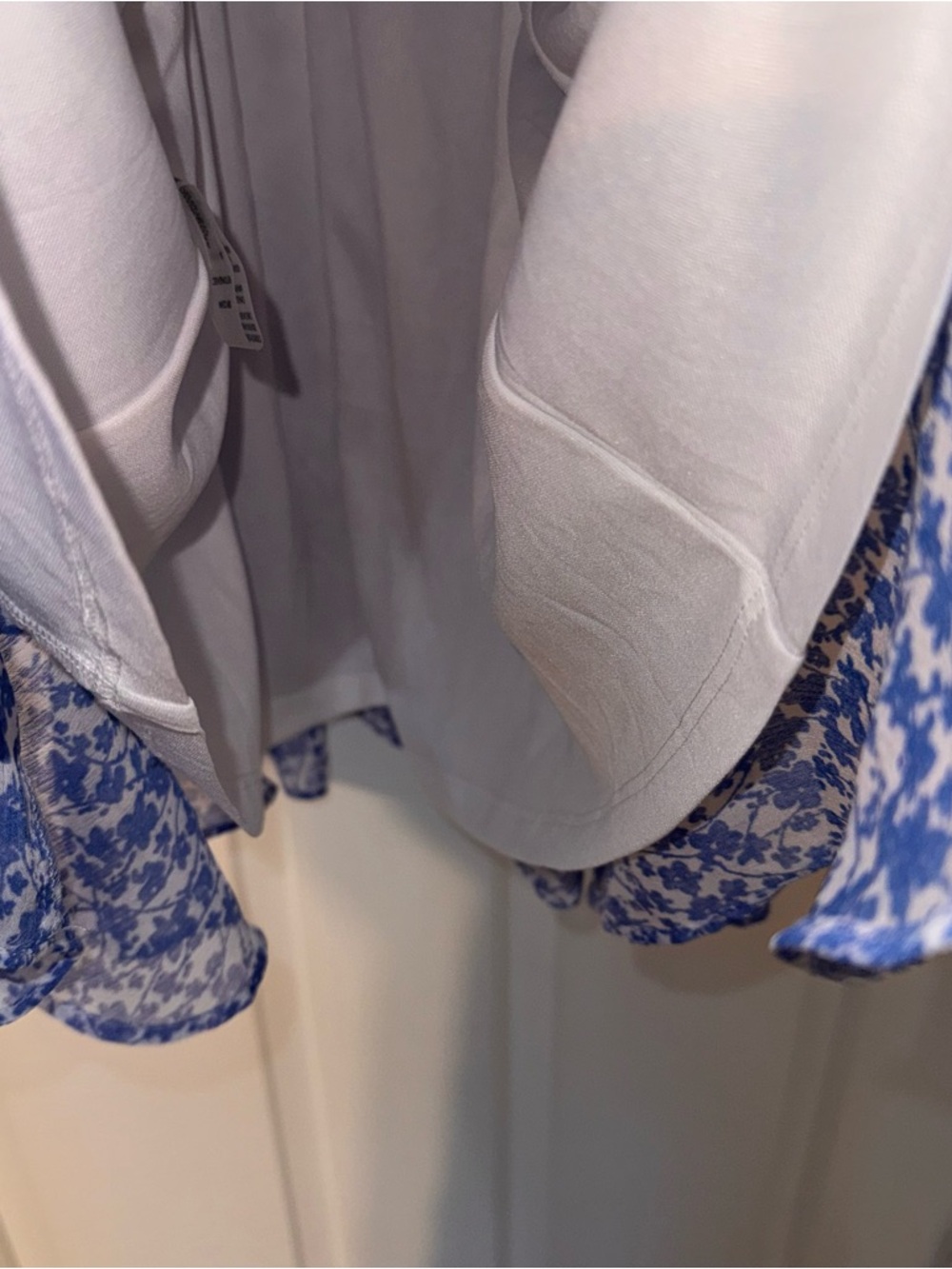 Tommy Hilfiger Light Blue white Floral sleeveless Ruffle chiffon Dress 12 NWOT - Picture 10 of 16